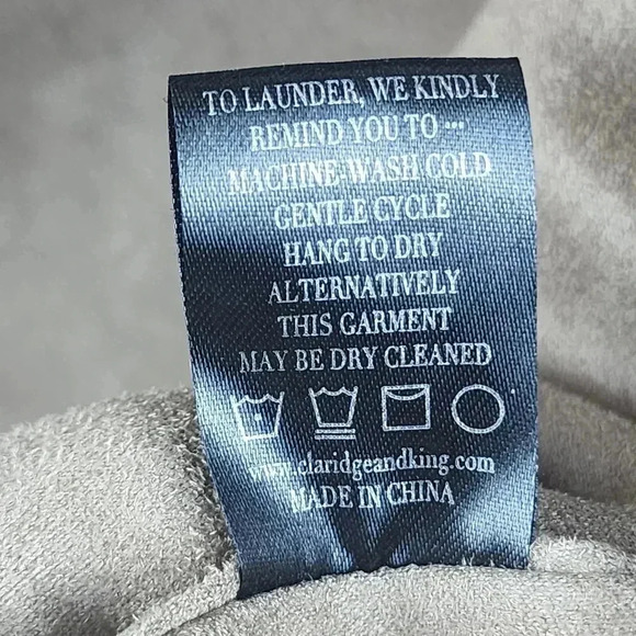 Claridge +King Microsuede Long Sleeve Boyfriend Style Shirt Womens Size L - Picture 7 of 10